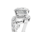 Silver Radiant Cut Solitaire with Pavé Twist Band and Four-Prong Setting_11