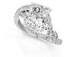 Silver Radiant Cut Solitaire with Pavé Twist Band and Four-Prong Setting_7