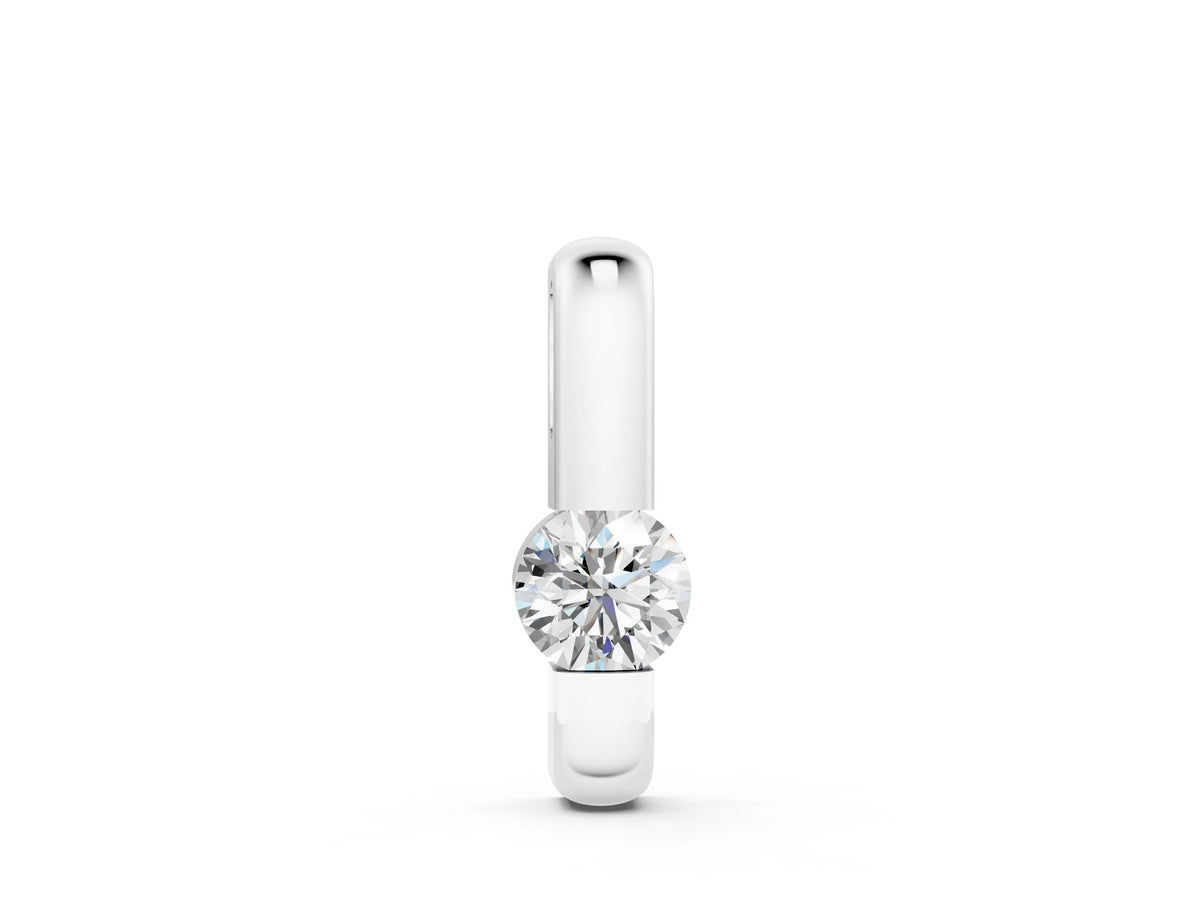 Silver Round Bezel-Set Diamond Pendant_4