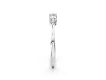 Silver Round Brilliant Diamond Half-Eternity Band with Prong Setting_14