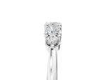 Silver Round Brilliant Diamond Half-Eternity Band with Prong Setting_17
