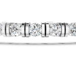 Silver Round Brilliant Tennis Bracelet with Channel Set Stones and Box Clasp_3