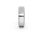 Silver Round Cut Diamond Pave Eternity Band with Bead Prong Setting_14