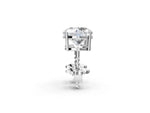 Silver Round Cut Diamond Stud Earrings_2
