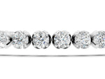 Silver Round Cut Diamond Tennis Bracelet with Claw Prong Setting_3