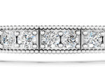 Silver Round Cut Milgrain Tennis Bracelet with Box Setting_3