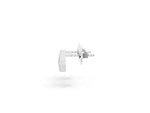 Silver Round Diamond Bezel Center Evil Eye Stud Earrings_5
