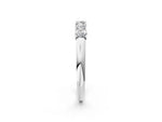 Silver Round Diamond Channel Set Half Eternity Band with Shared Prong Setting_14
