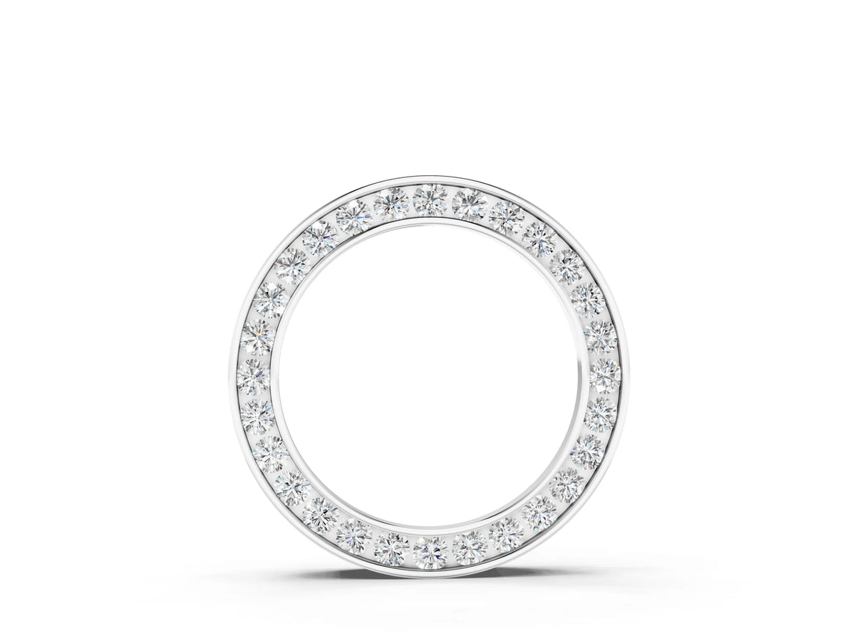 Silver Round Diamond Channel Set Pendant_2