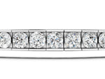 Silver Round Diamond Channel-Set Tennis Bracelet with Box Clasp_3