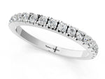 Silver Round Diamond Classic Half Eternity Band with Shared Prong Setting_13