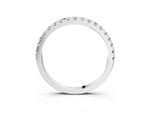Silver Round Diamond Classic Half Eternity Band with Shared Prong Setting_15