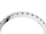 Silver Round Diamond Classic Half Eternity Band with Shared Prong Setting_16