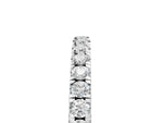 Silver Round Diamond Classic Half Eternity Band with Shared Prong Setting_17
