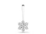 Silver Round Diamond Cluster Pendant with Six-Prong Setting_2