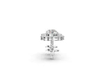 Silver Round Diamond Double Halo Stud Earrings with Prong Setting_8