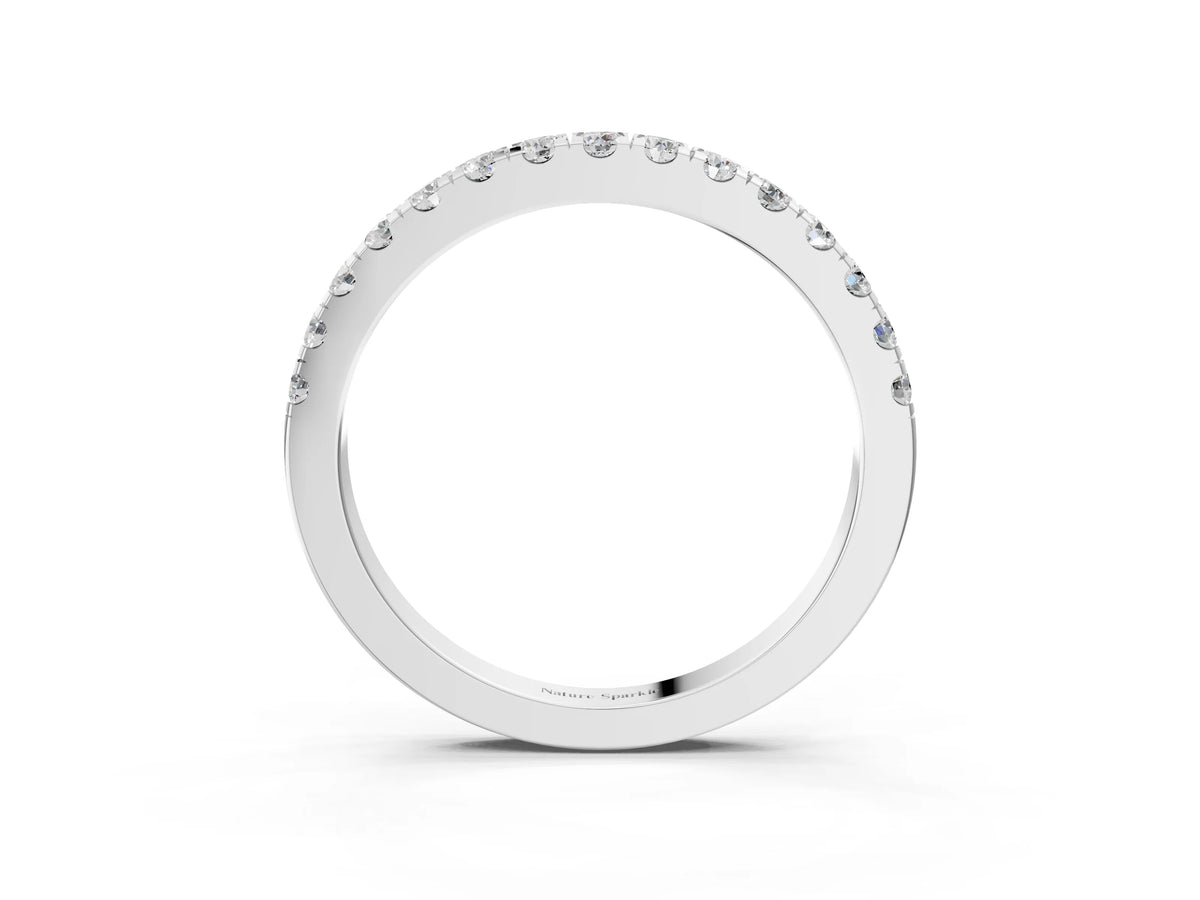 Silver Round Diamond Eternity Band with Prong Setting_15