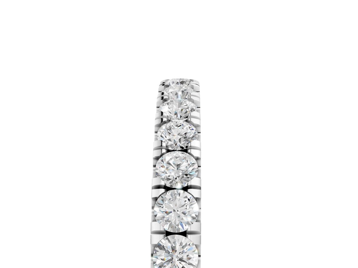 Silver Round Diamond Eternity Band with Prong Setting_17