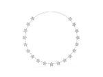 Silver Round Diamond Floral Station Necklace with Diamond Accents_3