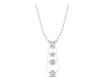 Silver Round Diamond Four-Prong Circle Pendant_3
