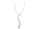 Silver Round Diamond Graduated Prong Set Pendant_3