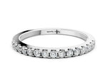 Silver Round Diamond Half Eternity Band with Pavé Setting and Shared Prong_12