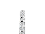 Silver Round Diamond Half Eternity Band with Pavé Setting and Shared Prong_17
