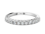 Silver Round Diamond Half-Eternity Band with Shared Prong Setting_12
