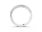 Silver Round Diamond Half-Eternity Band with Shared Prong Setting_15