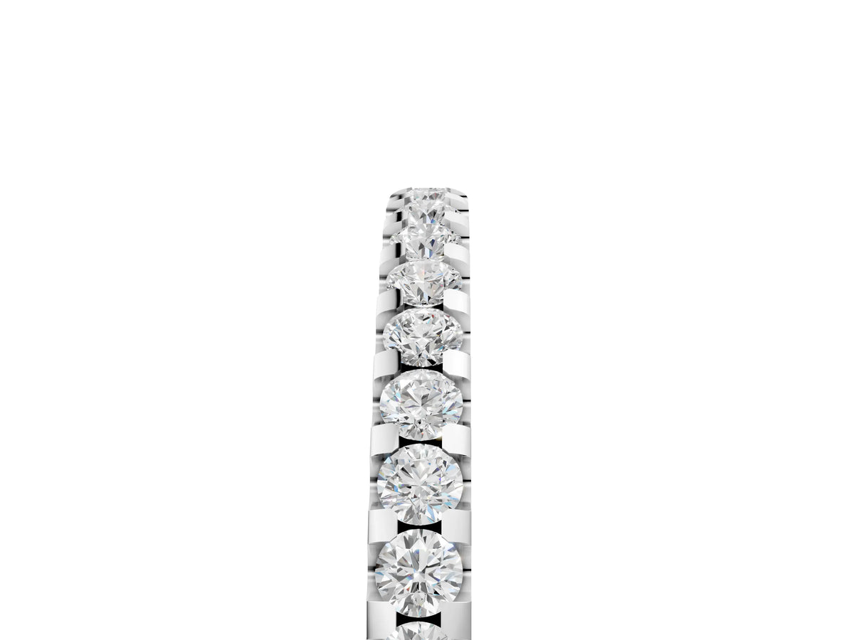 Silver Round Diamond Half Eternity Prong Set Band_17