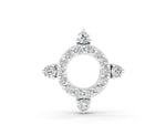 Silver Round Diamond Halo Pendant with Four-Prong Setting_4