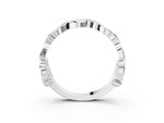 Silver Round Diamond Leaf Eternity Band with Bezel Setting_15