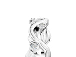 Silver Round Diamond Leaf Eternity Band with Bezel Setting_17