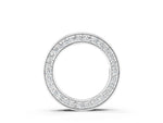 Silver Round Diamond Pavé Circle Pendant_2