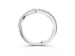 Silver Round Diamond Pavé Curved Band with Shared Prong Setting_15