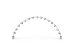 Silver Round Diamond Pavé Curved Band with Shared Prong Setting_15