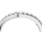 Silver Round Diamond Pavé Curved Band with Shared Prong Setting_16
