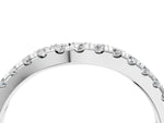Silver Round Diamond Pavé Curved Eternity Band with Shared Prong Setting_16