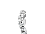 Silver Round Diamond Pavé Curved Wedding Band_17
