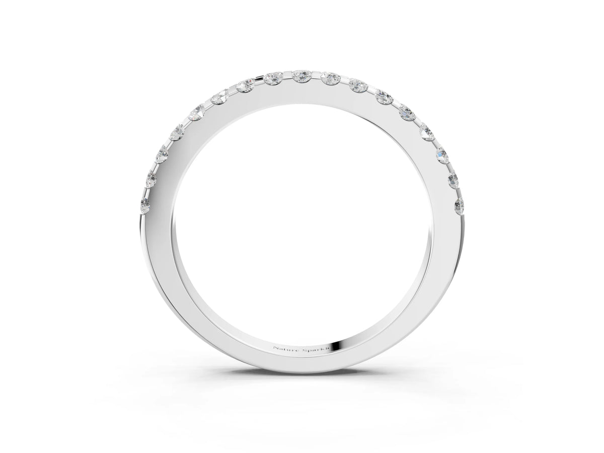 Silver Round Diamond Pavé Eternity Band with Micro Prong Setting_15