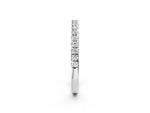 Silver Round Diamond Pavé Eternity Band with U-Prong Setting_14