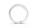 Silver Round Diamond Pavé Eternity Band with U-Prong Setting_15