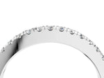 Silver Round Diamond Pavé Eternity Band with U-Prong Setting_16