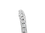 Silver Round Diamond Pavé Set Curved White Gold Band_17