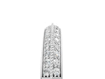 Silver Round Diamond Pave Eternity Band with Milgrain Edging_17