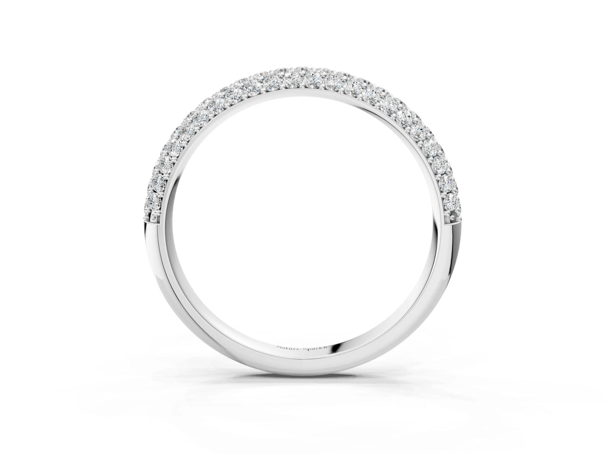 Silver Round Diamond Pave Set White Gold Eternity Band_39
