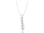 Silver Round Diamond Prong-Set Curved Pendant_3
