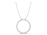 Silver Round Diamond Prong-Set Eternity Pendant_5