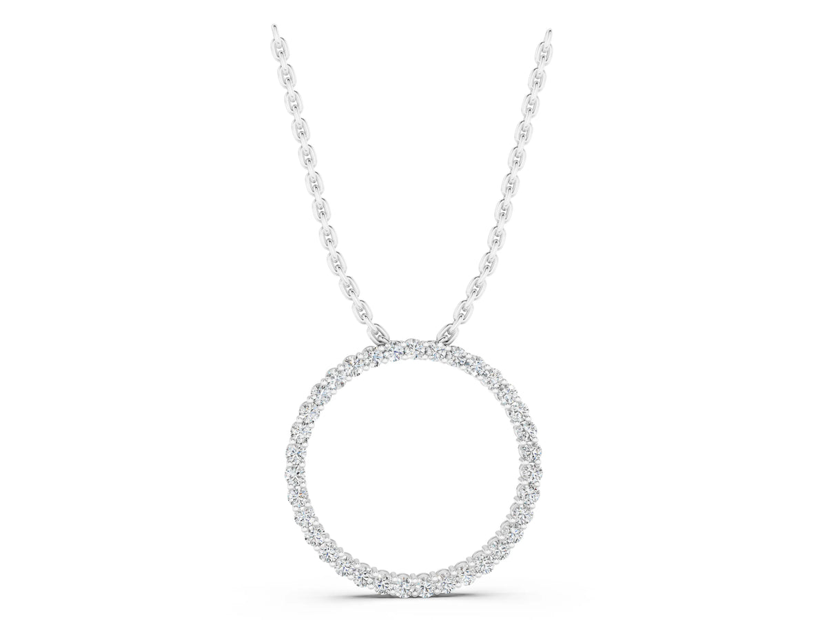 Silver Round Diamond Prong-Set Eternity Pendant_5