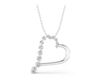 Silver Round Diamond Prong-Set Heart Pendant_3